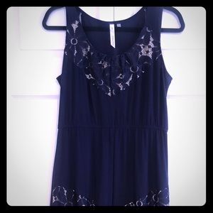 Long purple cotton dress